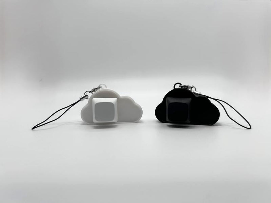 1 Key Mechanical Keyboard Cloud Keychain
