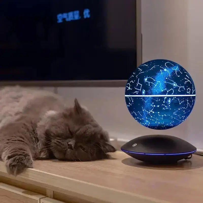 Automatic Spinning Globe Magnetic Levitation Decoration Modern Home Accessories Automatic LED Floating Moonlight Lamp Novelty