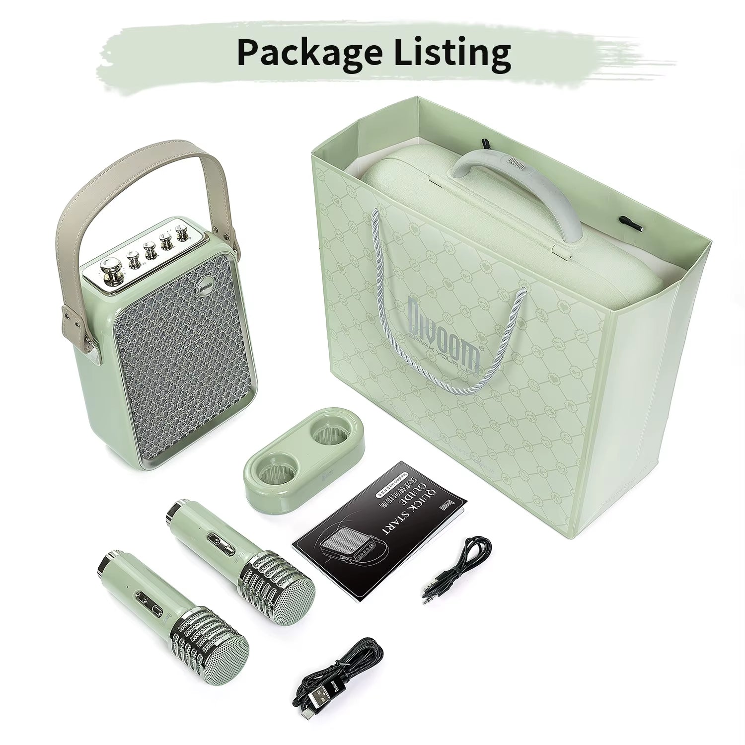 Songbird-Hq Portable Bluetooth Speaker 50W Powerful Sound with Karaoke Microphone Voice Change Mode