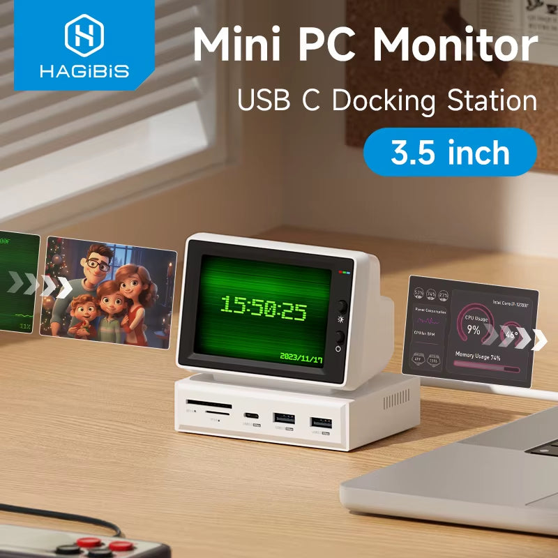3.5Inch IPS Mini Screen AIDA64 Mini PC CPU RAM HDD
