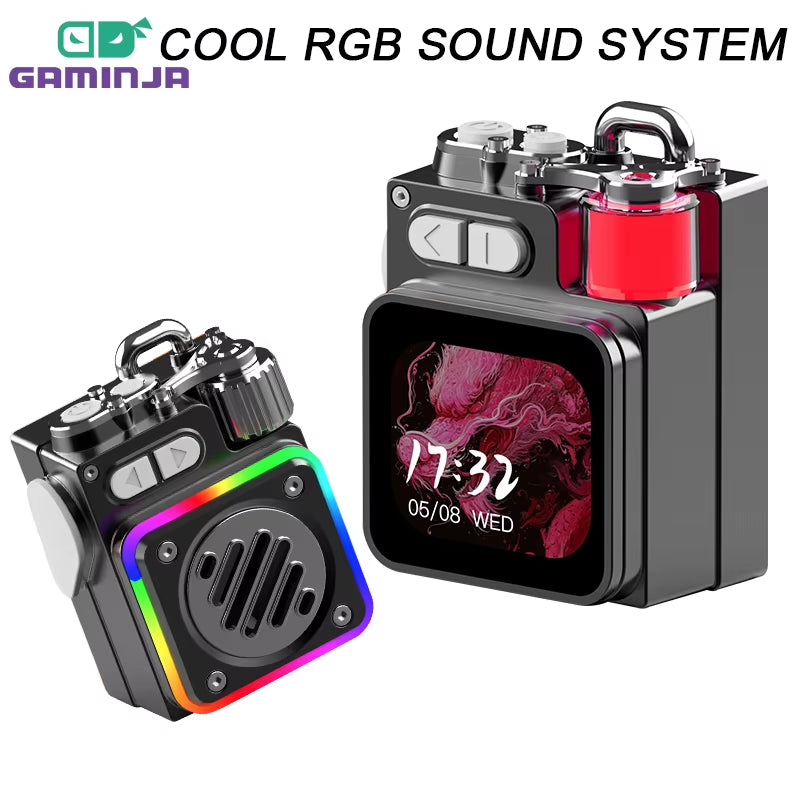 Multi input Metal Mechanical Speaker with LED Display 