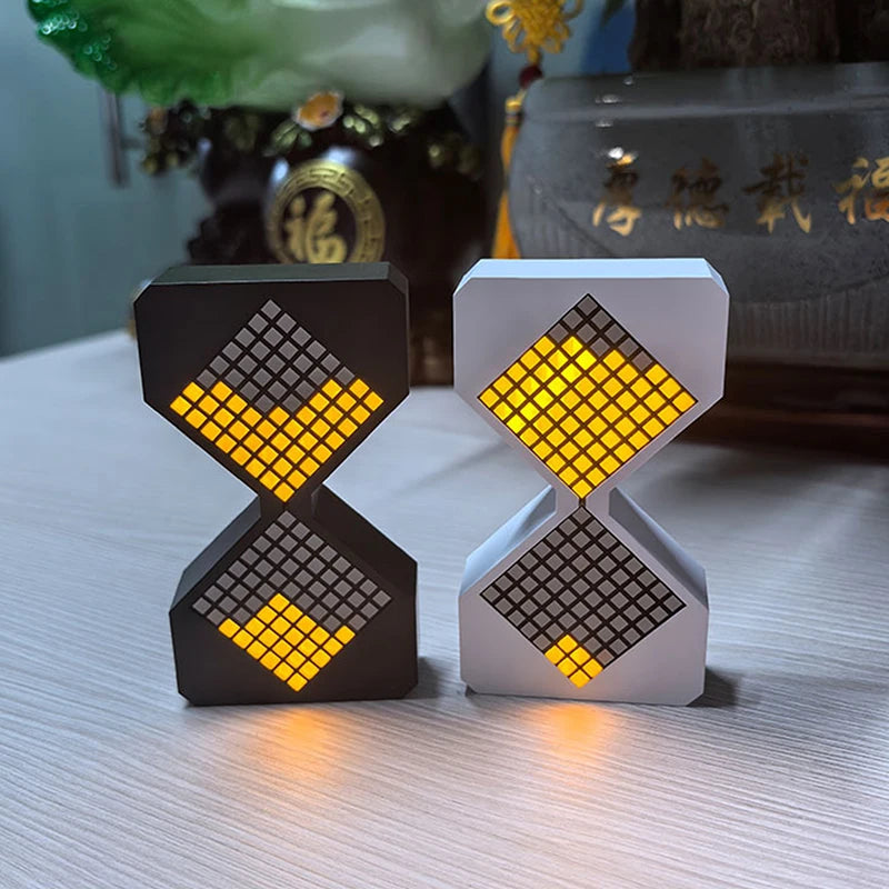 DIY Digital Hourglass Timers Birthday Gift Toys LED Electronic Hourglass Cyber Style Home Decoration Birthday Christmas Gift