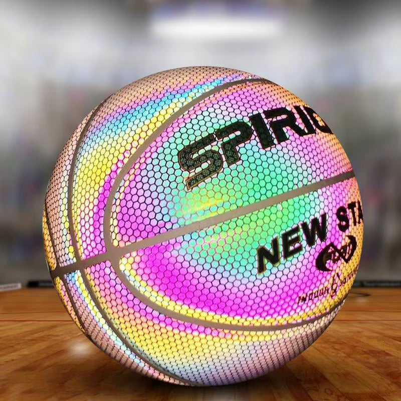 Reflective Basketball Balls Size 7 Wear-Resistant Luminous 