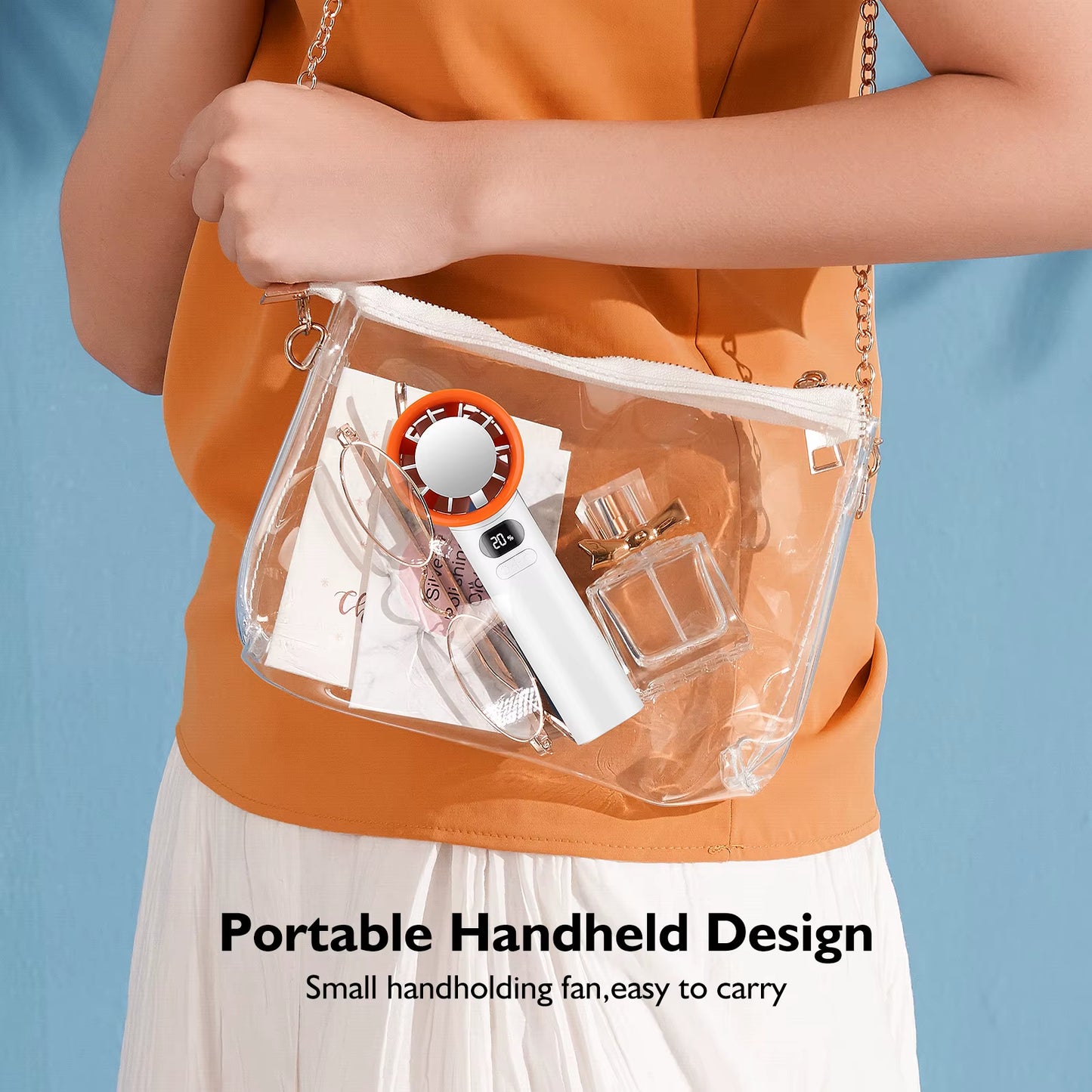 Portable 120-Speed Handheld Fan 