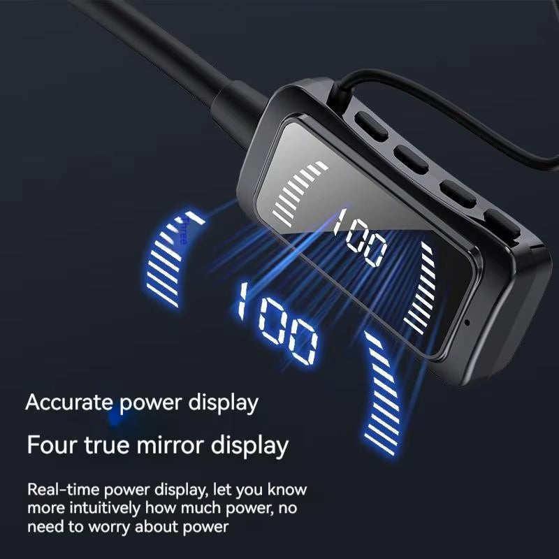 24H Play Time Stereo Sound Bluetooth Earphones LED Display Earbud Wireless Headphones Sports Waterproof Neckband Headset