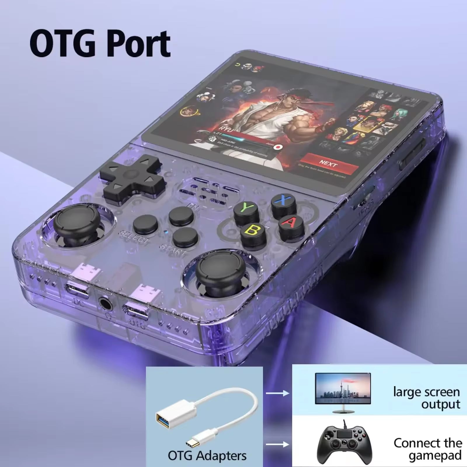 R36S Retro Game Console Linux System 3.5 Inch IPS Screen 