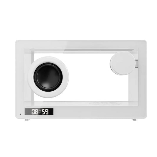 Vintage transparent Alarm Clock , Hifi Soundbar Wireless Bluetooth Speaker  