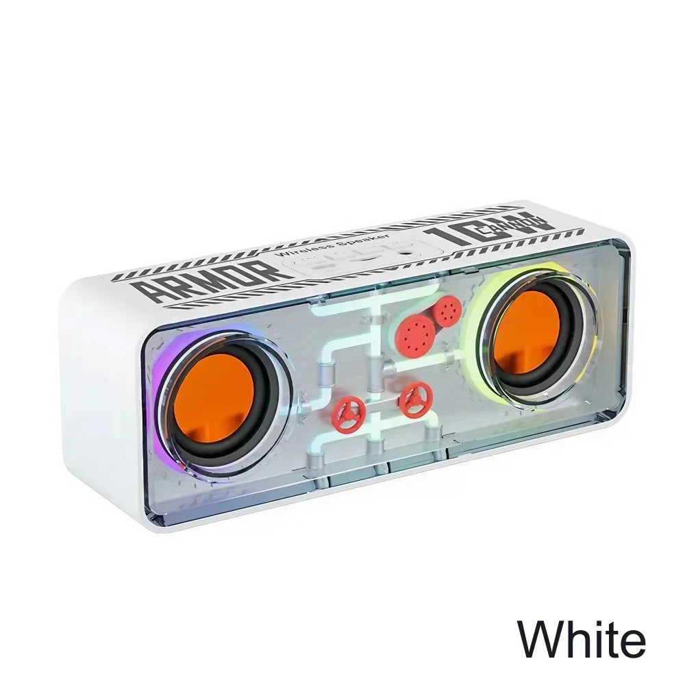 1PC Punk Style Dual Speakers Transparent  (TWS Bluetooth)