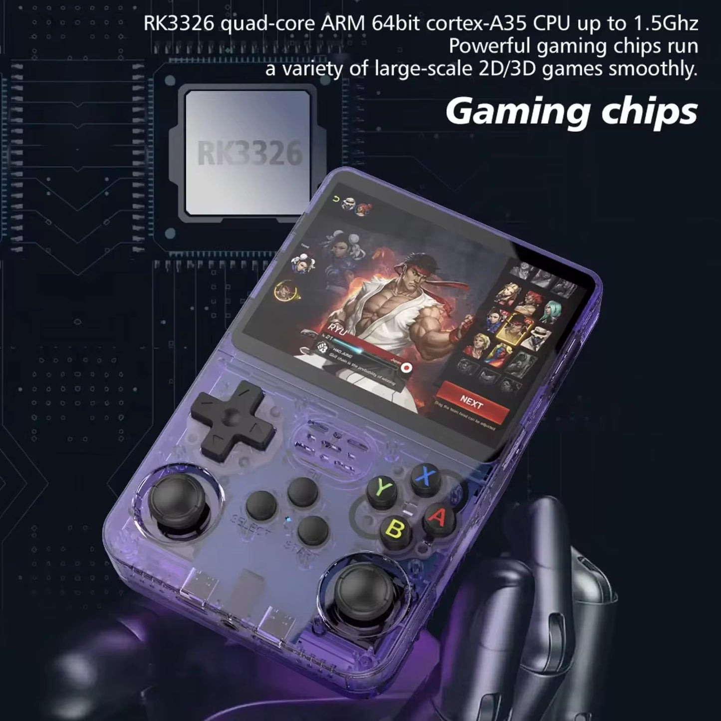 R36S Retro Game Console Linux System 3.5 Inch IPS Screen 
