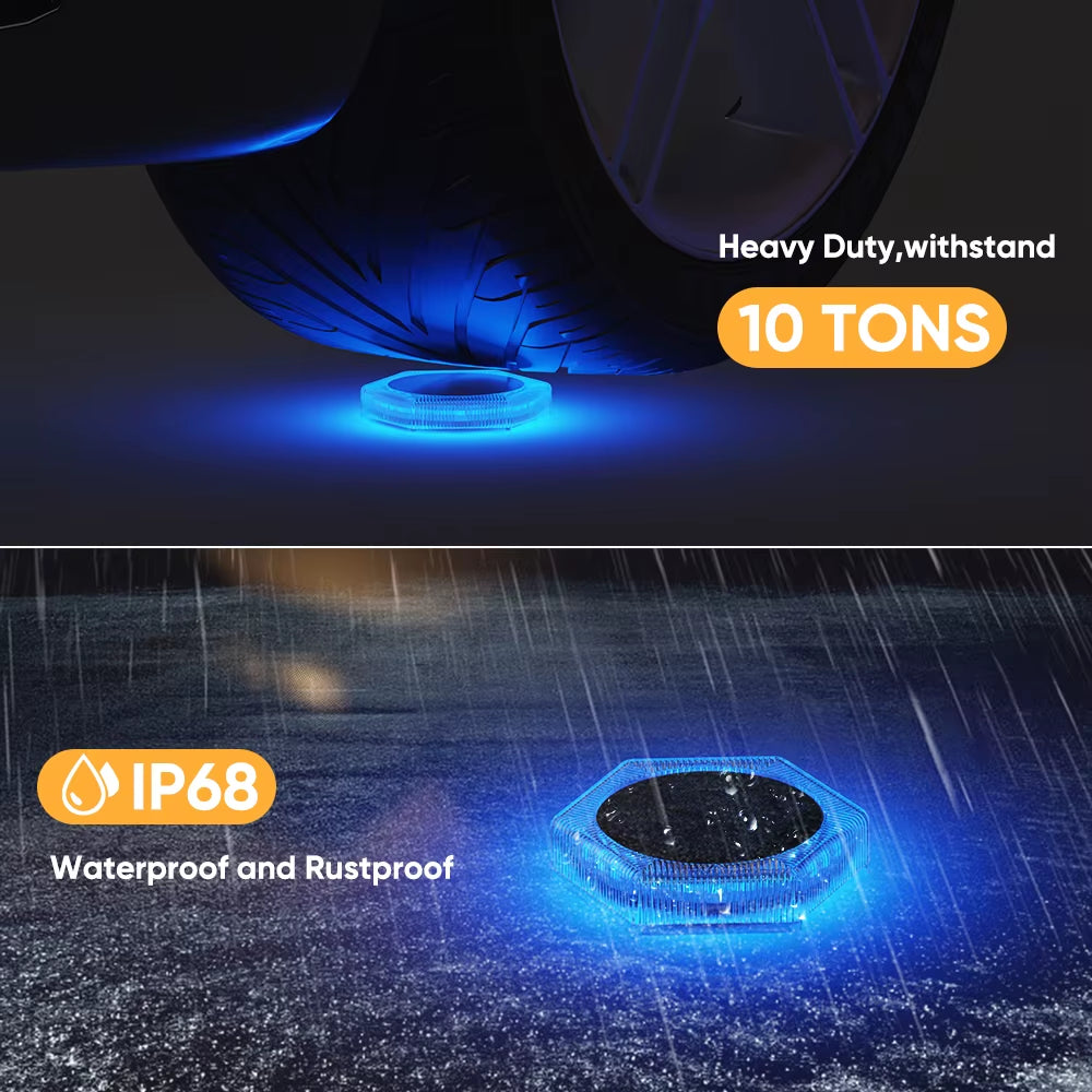 4 Pcs Solar Deck Lights LED Outdoor ,Waterproof 
