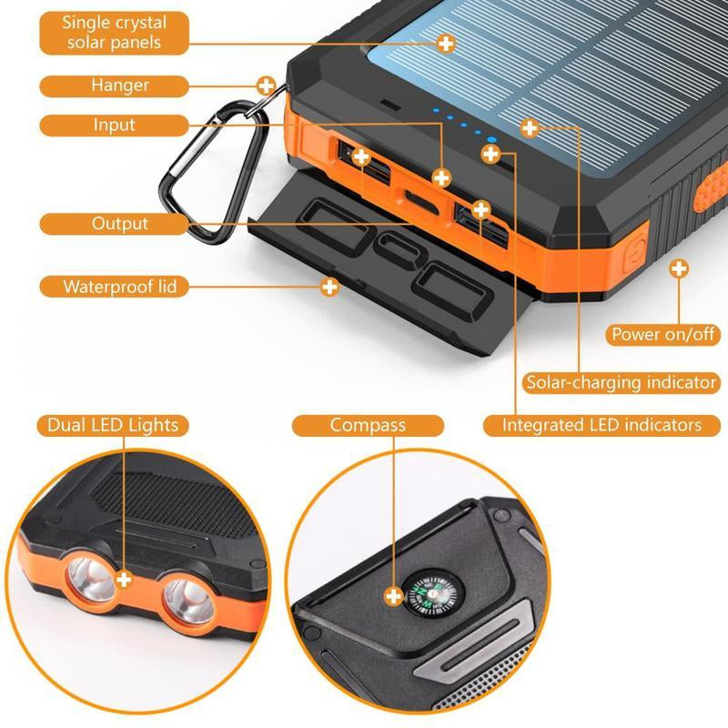 LOZE 10000Mah Solar Power Bank 