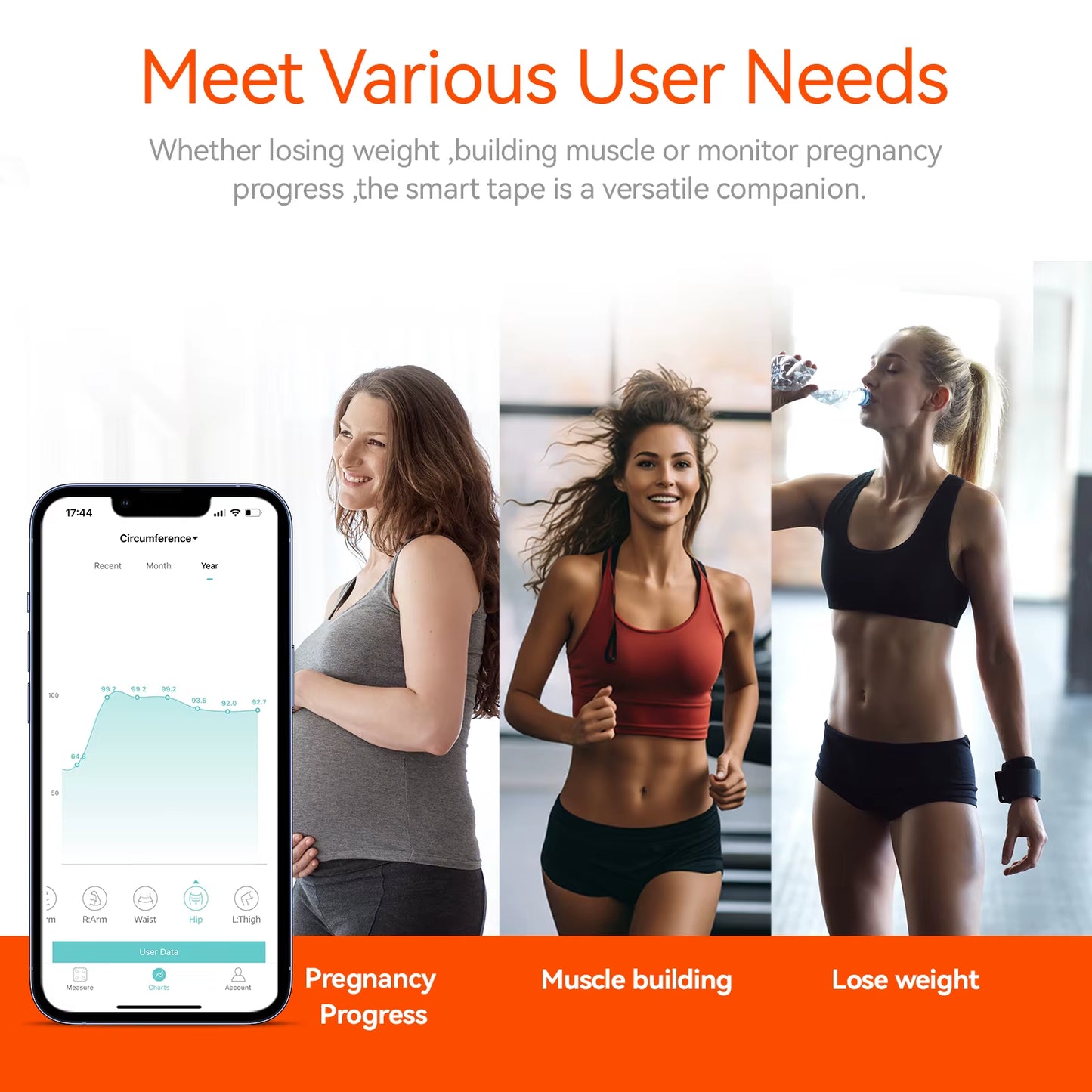 Fitdays Smart Body Tape Measure - Fitdays APP Monitoring 