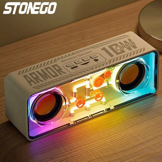 1PC Punk Style Dual Speakers Transparent  (TWS Bluetooth)