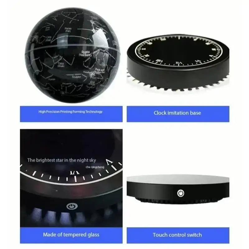 Automatic Spinning Globe Magnetic Levitation Decoration Modern Home Accessories Automatic LED Floating Moonlight Lamp Novelty